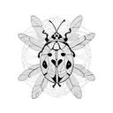 charley harper ladybug tattoo design idea