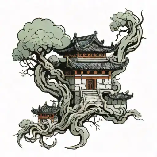 great wall  tattoo design idea