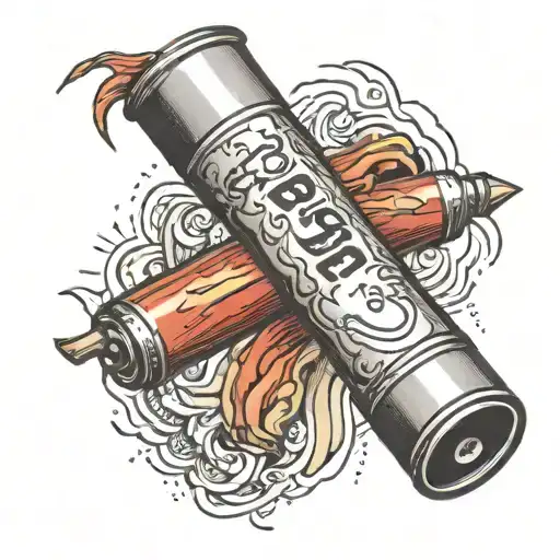simple shotgun shell with the name russ tattoo design idea