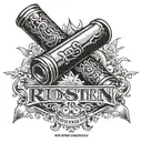 shotgun shell with the name russ tattoo design idea