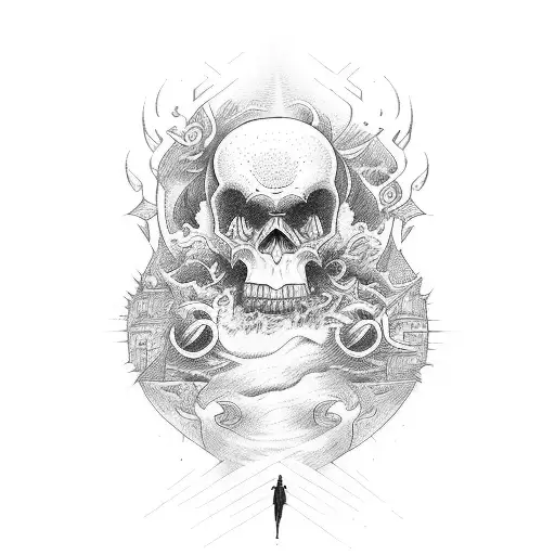 the path to paradise is through hell tattoo design idea