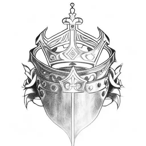 king and templar knight chess crown queen jester tattoo design idea