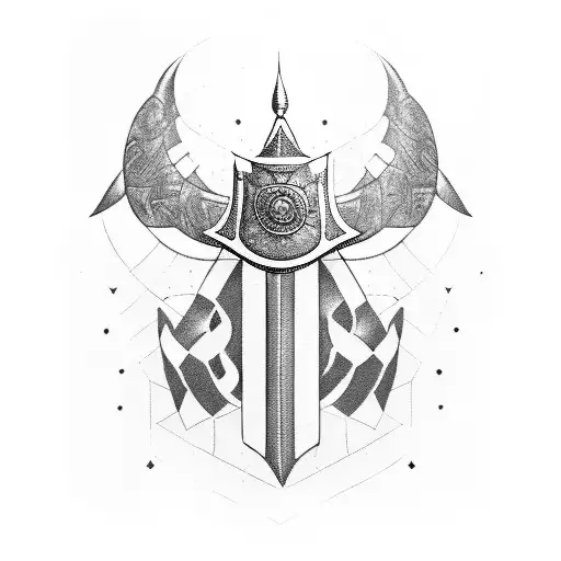 king and templar knight tattoo design idea