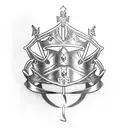 king and templar knight chess crown queen jester tattoo design idea