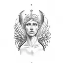 biblical angel tattoo design idea