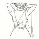 Chica tomboy / heterosexual  tattoo design idea