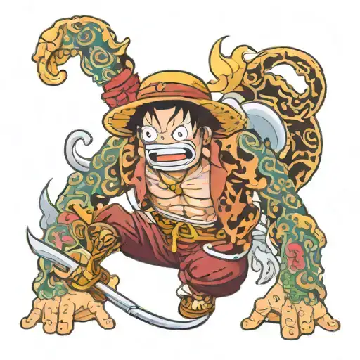 Ohara one piece anime tattoo design idea