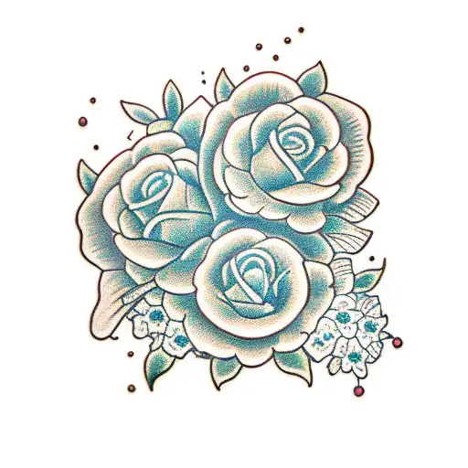 Garden mom memorial  tattoo design idea