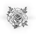 Garden mom memorial  tattoo design idea
