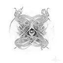quantum entanglement tattoo design idea