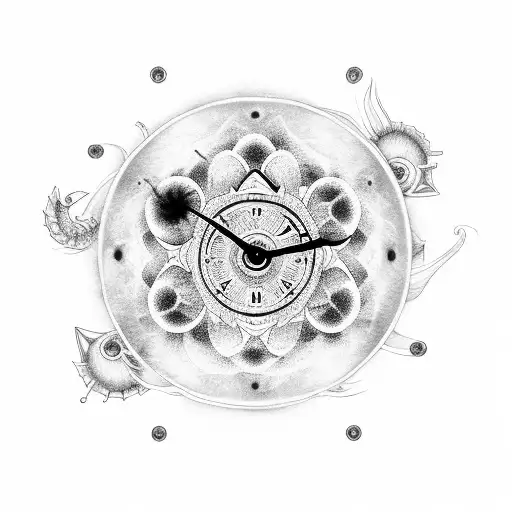 Clock,Kai Fish, Naruto, Anatta, Sea, Smoke, Butterflies, , Lotus,  tattoo design idea
