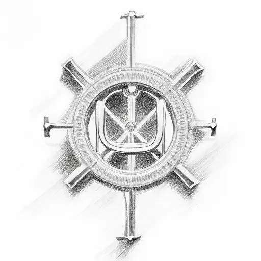 Christian wrench Cross tattoo design idea
