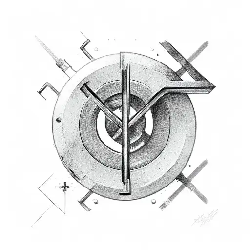 wrench cross tattoo design idea
