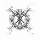 wrench cross tattoo design idea
