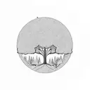 anxiety with tree tattoo design idea