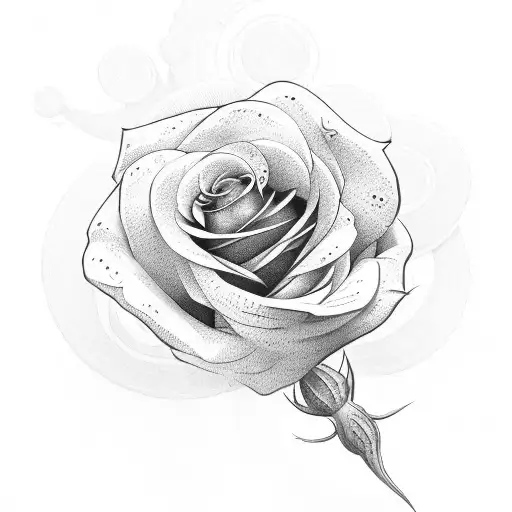 Rose tribal tattoo design idea