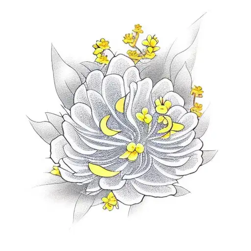yellow jasmine  tattoo design idea