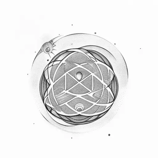 planets representing family tattoo design idea