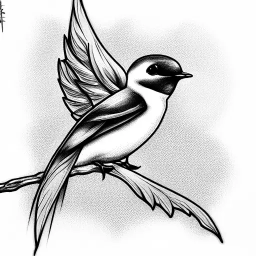 Swallow Bird tattoo design idea