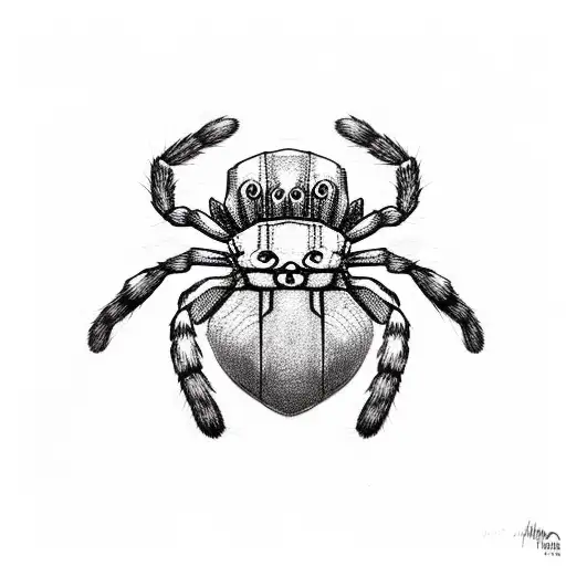 Ares rides spider tattoo design idea