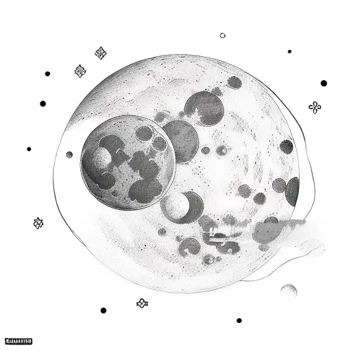Lunar phases tattoo design idea