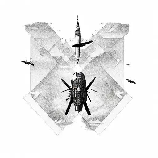 independant and fly above sky tattoo design idea