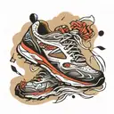 running shoe tattoo design idea