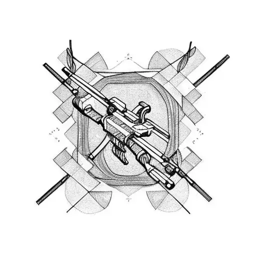 crossbow  tattoo design idea