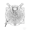 crossbow  tattoo design idea