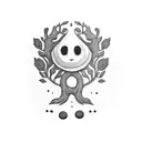 forest spirit and soot sprite tattoo design idea