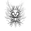 forest spirit and soot sprite tattoo design idea