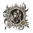 new age kaali mata tattoo design idea