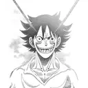Monkey D Luffy tattoo design idea