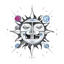 Sun and Moon tattoo design idea