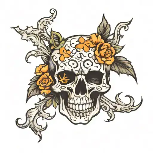 skull chest tattoo tattoo design idea