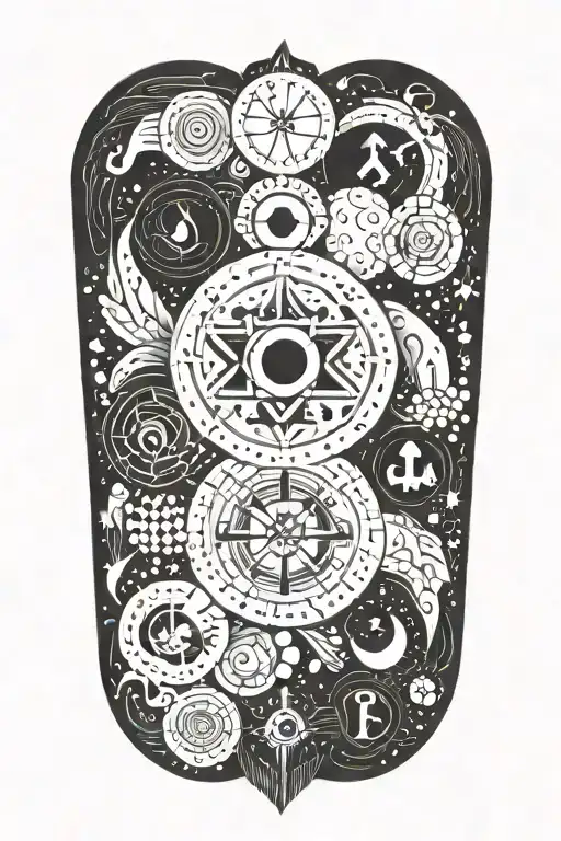 A Rom-inspired design incorporating medical symbols tattoo design idea