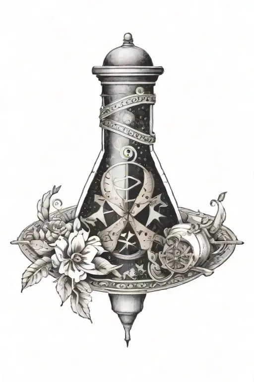 A Rom-inspired design incorporating medical symbols tattoo design idea
