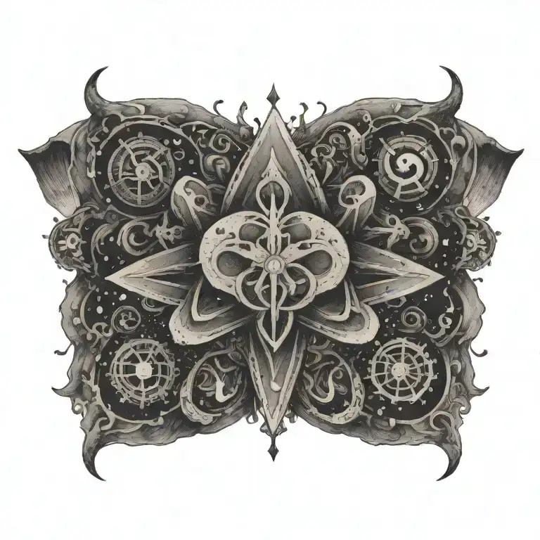 A Rom-inspired design incorporating medical symbols tattoo design idea