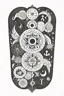 A Rom-inspired design incorporating medical symbols tattoo design idea