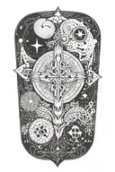 A Rom-inspired design incorporating medical symbols tattoo design idea