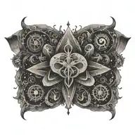 A Rom-inspired design incorporating medical symbols tattoo design idea