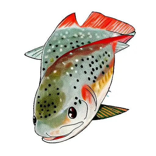 trout tattoo design idea