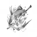 trout tattoo design idea
