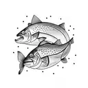 trout tattoo design idea