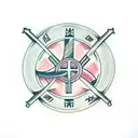 sith symbol in viking runes tattoo design idea