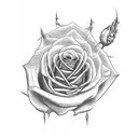the name Rick with acdc font and roses tattoo design idea