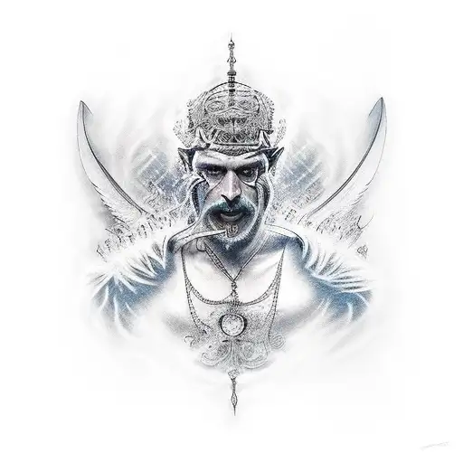 Merlin magician tattoo design idea