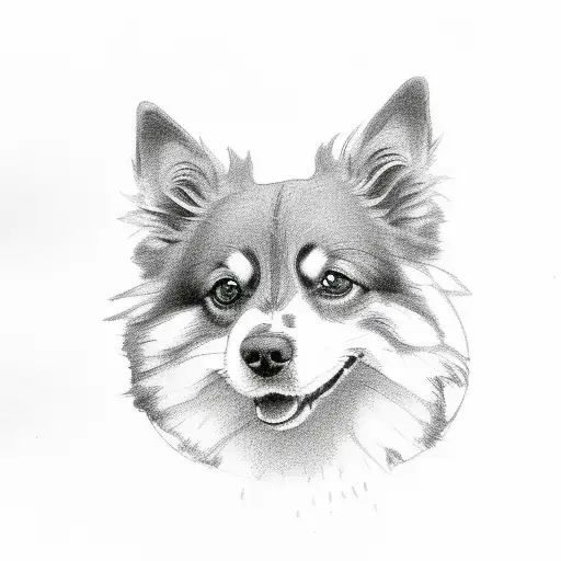 pet dog small tattoo design idea