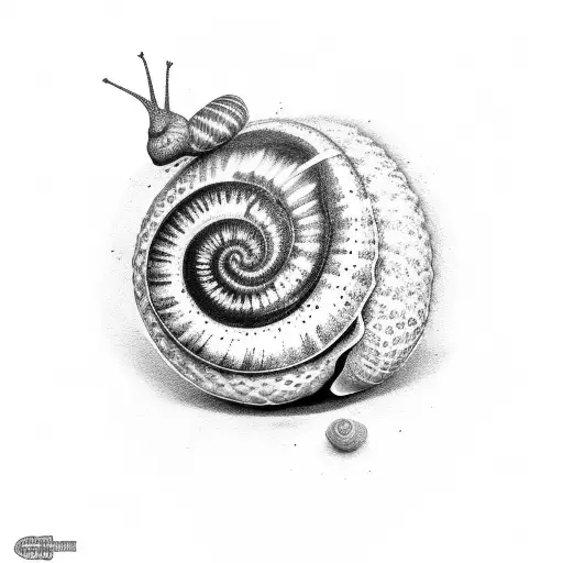 Snail with grapefruit  tattoo design idea