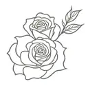 Johnny in cursive writing with a rose attached at the end  tattoo design idea